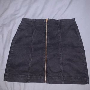 urban black jean skirt